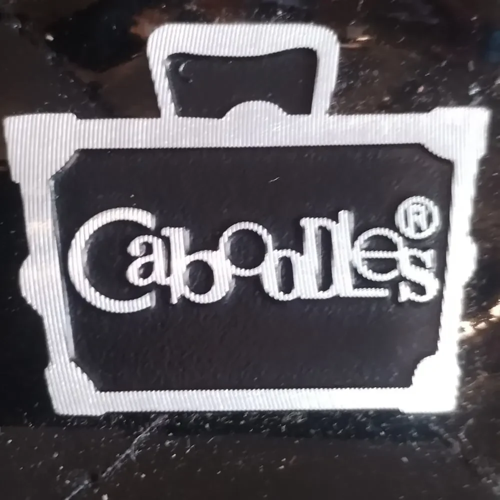 Caboodle Black PU Quilted Patent Puffer Makeup Storage Vacation Bag Satchel